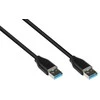 Kabelis USB Alcasa USB-A - USB-A 0.5 m Juodas (2831-AA005S)