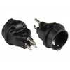 Alcasa PA-4502S maitinimo kištukų adapteris B tipo F tipo juodas