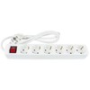 Alcasa „Good Connections“ maitinimo laidas su jungikliu, 6 lizdai, 1,5 m, Baltas