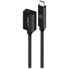 Kabelis USB Alogic USB 3.2 Przedłużający Typ C -C M/F 0,5 m Juodas (MU31CC-EXT-050BLK)