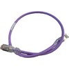 Amp Netconnect NETCONNECT jungiamasis kabelis cat 6A S/FTP PiMF, ilgis: 0,5 m, spalva: violetinė, su LSZH apvalkalu