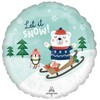 Amscan Let It Snow folijos balionas, 43 cm