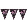 Amscan Vimpelguirlande 40 år Rožinė Sparkling