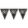 Amscan Vimpelguirlande 80 år Sparkling