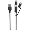 ANSMANN USB 3 viename duomenų / įkrovimo laidas, 120 cm