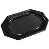 Antalis Maisto ruošimo padėklas A-PET juodas mažas 350×250×20mm ovalus 10x10vnt./padėklas - (100 vnt.)