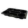 Antalis Plastikinis indas su dangteliu, 350x245x40mm A-PET, įvairių spalvų, dėžutė po 25 rinkinius, maistui tinkamas