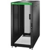 APC Easy Rack 600mm/24U/1200mm, su stogu, šonine panele, ratukais, kojelėmis ir 4 laikikliais, be dugno, juodas | Schneider Electric