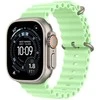 „Apple“ 49 mm neoninis „Žalias“ vandenyno spalvos apyrankė – natūralaus titano apdaila