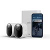 Arlo Ultra 3 4K apsaugos kamera, 2 kameros, IP apsaugos kamera, skirta naudoti viduje ir lauke, laidinė ir belaidė, 7,5 m, „Amazon Alexa“ ir „Google Assistant“, danų, vokiečių, olandų, anglų, ispanų, prancūzų, italų, norvegų, lenkų, švedų kalbomis