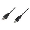 USB kabelis Digitus USB-A - USB-B 0,5 m Juodas (AK-300105-005-S)