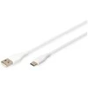 „Digitus Silicone“ USB-A - USB-C jungiamasis kabelis, USB 2.0 60W, 1m Baltas