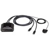 ATEN 2 prievadų USB-C 4K DisplayPort KVM jungiklis su nuotoliniu prievado selektoriumi, 4096 x 2160 pikselių, 4K DCI, 0,74 W, juodas