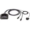 Aten 2 prievadų USB-C 4K DisplayPort KVM jungiklis