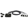 ATEN 2 prievadų USB FHD HDMI kabelis KVM komutatorius, 1920 x 1200 pikselių, „Full HD“, 1,518 W, juodas