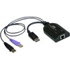 ATEN USB - DisplayPort į Cat5e/6 KVM adapterio kabelis (CPU modulis), USB, USB 2.0, Juodas, 56 mm, 91 mm, 21 mm