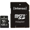 Intenso - „Flash“ atminties kortelė (pridedamas „Micro SDXC“ į SD adapteris) - 128 GB - UHS-I / 10 klasė - „Micro SDXC UHS-I“