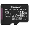 Kingston Technology 128GB Micro SDXC Industrial C10 A1 pSLC kortelė, vienetinis pakuotė be adapterio, 128 GB, MicroSD, 10 klasė, UHS-I, 100 MB/s, 80 MB/s