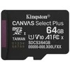 „Kingston Technology“ 64 GB „micSDXC Canvas Select Plus Gen3 100R A1“ atminties kortelės pakuotė be ADP