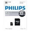 Atminties kortelė Philips Micro SD kortelės FM32MP45B/10, 32 GB, MicroSD, 10 klasė, juodos
