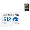 Atminties kortelė Samsung MB-MD512S, 512 GB, „Micro SDXC“, 10 klasė, UHS-I, 180 MB/s, 130 MB/s
