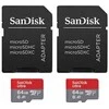 Atminties kortelė SanDisk Ultra Micro SDXC 64 GB + 64 GB 10 klasės UHS-I/U1 A1 kortelė (SDSQUAB-064G-GN6MT)
