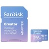 Atminties kortelė Karta SanDisk Creator Micro SDXC 256 GB Class 10 UHS-I/U3 A2 V30 (SDSQXAV-256G-GN6MS)