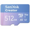 Atminties kortelė „Sandisk“ SD kortelės atmintis „Sandisk Creator MicroSD 512GB“