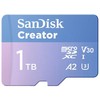 SanDisk Creator Micro SDXC 1 TB Class 10 UHS-I/U3 A2 V30 atminties kortelė (SDSQXAV-1T00-GN6MS)