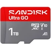 Atminties kortelė SanDisk Ultra GO, 1 TB, Micro SDXC, UHS-I, 190 MB/s, V10, Pilkas, Raudona