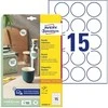 AVERY Zweckform identifikavimo etiketės, skersmuo: 51 mm, baltos, apvalios, nuimamos, nepadengtas popierius, - 1 vnt. (6225REV-10)