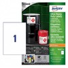 Avery Zweckform Etiketės „Avery“ 210 x 297 mm, A4, baltos - itin atsparios ir elastingos, lazeriniams spausdintuvams - (50 vnt.)