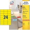 Avery Zweckform „Avery“ spalvotos etiketės, geltonos, 70 x 37 mm, geltona, lipni spausdintuvo etiketė, A4, popierius, lazerinis / rašalinis, nuolatinis