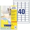 Avery Zweckform „Avery“ adresų etiketės 45,7 x 25,4 mm, baltos - (100 lapų x 40 vnt.)