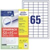 AVERY Etykiety universalus 38x21,2 mm balta med Ultragrip - (65 ark x 65 stk.)