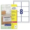 Avery Zweckform „Avery“ orui atsparios siuntimo etiketės, baltos, A4, 8 lapai, 99,1 mm, 67,7 mm, 200 vnt.