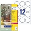AVERY Zweckform permatomos etiketės, 60 mm, apvalios, pagamintos iš poliesterio, atrodo lyg būtų tiesiogiai priklijuotos prie blizgių paviršių - 1 vnt. (L7787-25)
