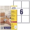 Avery Zweckform Siuntimo etiketės „Avery“ 99,1 x 93,1 mm, baltos spalvos su „BlockOut™“ funkcija – (100 lapų x 6 vnt.)