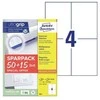 AVERY etiketės universalios baltos su „Ultragrip“ +30% papildomo kiekio 105x148 mm (65 lapai x 4 vnt.)