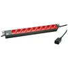 Bachmann Power Strip 19"" 1U 9x lizdai juodi