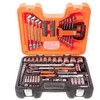 Bahco Galvuciu 4-32mm, priedu ir raktu 8-17mm komplektas 1/2"+1/4" 91 vnt, Dynamic-Drive profilis