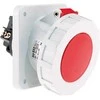 BALS CEE lizdas H6 400V 63A 5 polių, raudonas įleidžiamas kampinis, flanšas 100x92 mm IP67, poliamidas