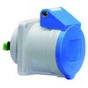 fix-pro BALS CEE įleidžiamas lizdas H6 230V 16A 3 polių mėlynas tiesus flanšas 62x62 mm, „Quick Connect®“ IP44, poliamidas