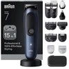 Barzdaskutė Braun AIO7560, Juodas, Mėlyna, 0.5 mm, 2.1 cm, Universal, Baterija, 120 min