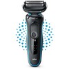 Barzdaskutė Braun Series 5 51-M1000s, Skustuvas su tinkleliu, Juoda, Mėlyna, AutoSense, Baterija, Ličio jonų (Li-Ion), Įmontuota baterija
