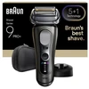 Barzdaskutė Braun Series 9 Pro+ 9615S, Foil shaver, Juodas, Pilkas, Nerūdijantis plienas, Mygtukai, LED, AC/Baterija