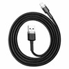 Baseus Cafule 2.4A Lightning USB kabelis 1m (pilkas-juodas)