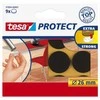 Tesa Podkładki Veltinio pagalvėlės, 26 mm skersmens, rudos, 9 vnt.