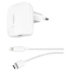 Belkin USB-C namų įkroviklis ir C-LTG kabelis, 18 W, 1,2 m, Baltas