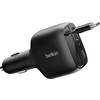 Įkroviklis Belkin BoostCharge Įkroviklis samochodowa 75W su wysuwanym kablem USB-C